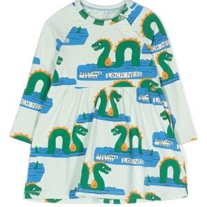 MINI RODINI | Girls Blue Loch Ness Dress | 1.5 - 3Y